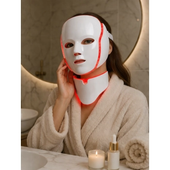 Maska LED do terapii światłem RD7 na twarz i szyję